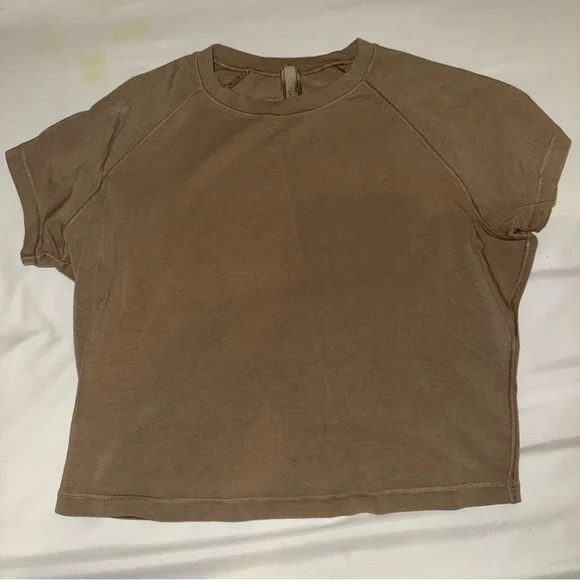 Skims Vintage CROPPED RAGLAN T-SHIRT Taupe - Picture 10 of 13